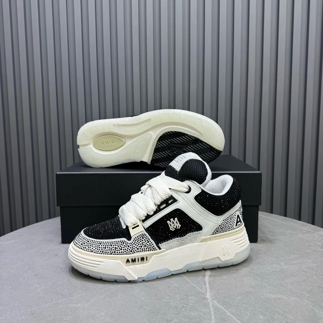 Men's shoes 💰760💰 AMIRI AMIRI fashion brand hot sale 🔥 Available all year round, couples 💑 Official website synchronization Imported fabrics 1⃣️ vs 1⃣️ replica, original factory special original sole, 35-45 (45. non-refundable)